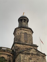 Fototapeta na wymiar A church with a flag of England