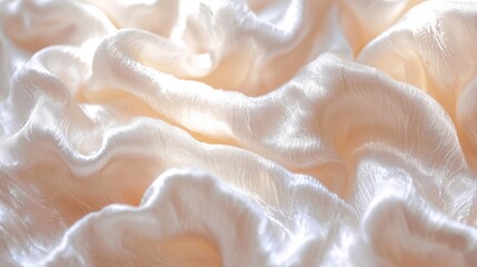 Texture of silky fabric closeup, shiny celebration silky fluffy texture pastel color backgrounds. - obrazy, fototapety, plakaty