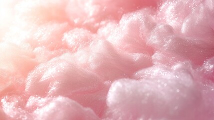 Fototapeta premium Texture of cotton candy, closeup, shiny celebration silky fluffy texture pastel color backgrounds.