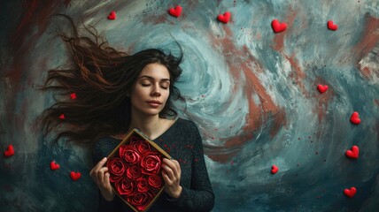 single woman with her love for herself, self love and self care pragma