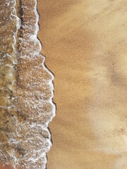 waves on the sand - summer background - obrazy, fototapety, plakaty