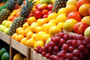 fruit stand at a market