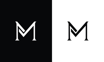 Initials M MM logo design. Initial Letter Logo.