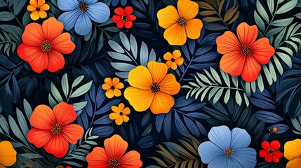 Striking and modern geometric floral patterns, offering a contemporary and stylish floral background for fashion-forward designs. [Geometric floral patterns floral background for t