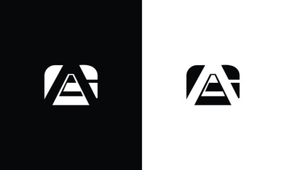 Letter GA or AG monogram logo template with flat concept - obrazy, fototapety, plakaty
