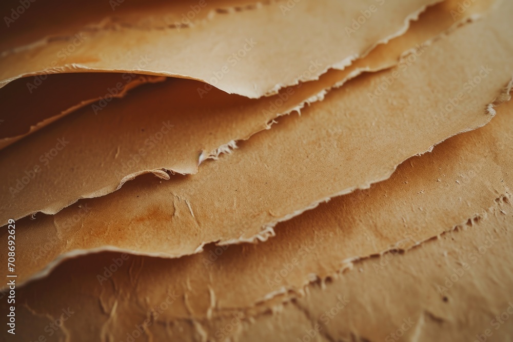 Poster brown paper close up on a table. suitable for various creative projects
