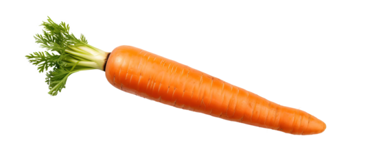 Delicious juicy carrots with leaves