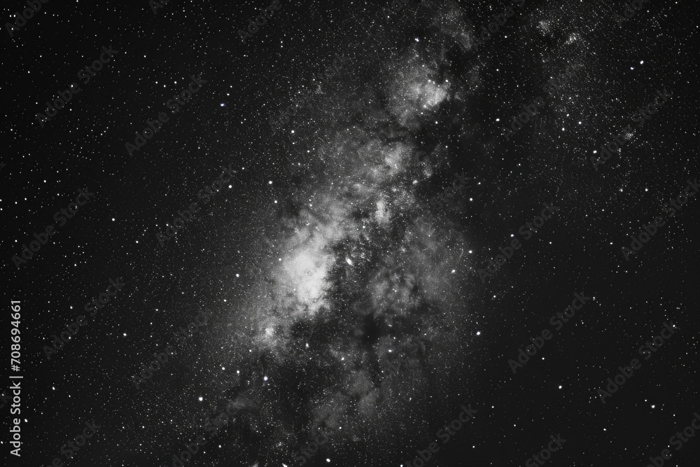 Poster a stunning black and white photograph capturing the beauty of the milky way. perfect for astronomy e