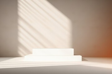 Fototapeta premium White elegant display podium