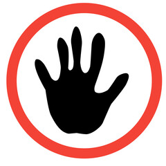 hand stop sign icon