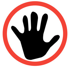 Obraz premium hand stop sign icon