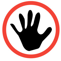 Obraz premium hand stop sign icon