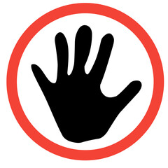 hand stop sign icon