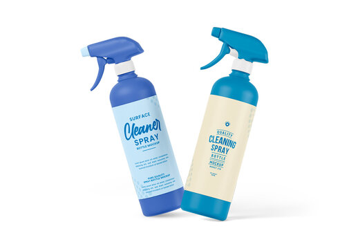 Bottles Cleaners Mockup