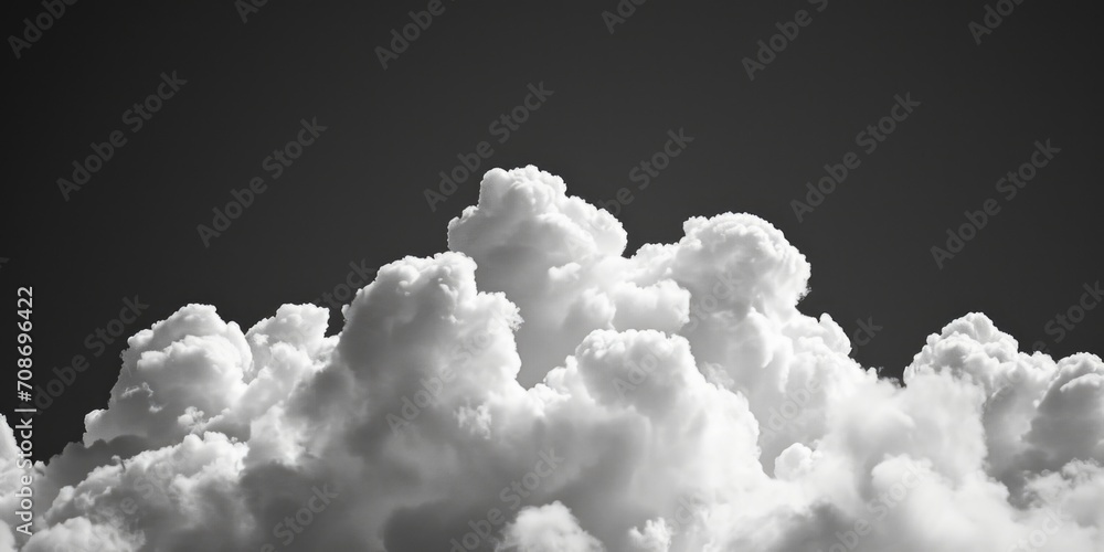 Poster a captivating black and white photo capturing the beauty of clouds in the sky. perfect for adding a 