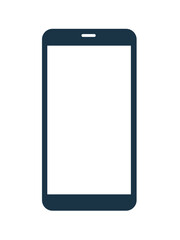 Mobile phone white empty screen mockup design
