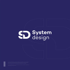 Premium Vector | SD logo design monogram for business template
