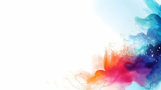 Colorful ink splashes blending into water, creating a vibrant abstract art piece symbolizing creativity and fluidity