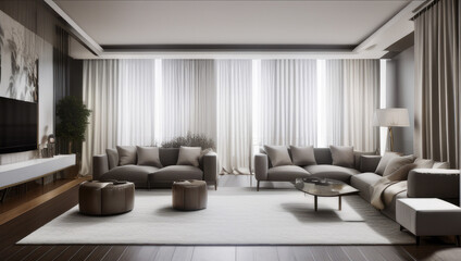 Fototapeta premium Interior Design, Stylish living room ,Living room decoration art, Stunning Modern Interior Room Design Inspiration,Modern empty living room interior design , Living Room Interior Design Delving into 