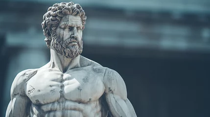 Fotobehang Skulptur Krieger Inspiration Alt Griechisch Philosoph Statue Held Spartaner © THM