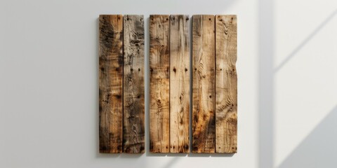 A couple of pieces of wood sitting on top of a wall. Can be used to illustrate construction or DIY projects