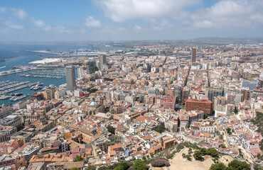 Panoramic view of Alicante Costa Blanca, Spain