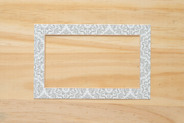 frame on wooden background