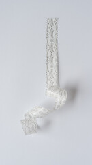 sticky ribbon with decorative pattern on blank paper