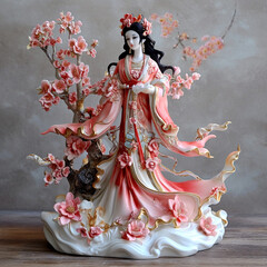 Fototapeta premium 日本神話。コノハナサクヤ姫のフィギュア