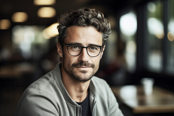 Obraz premium Handsome Man with Glasses
