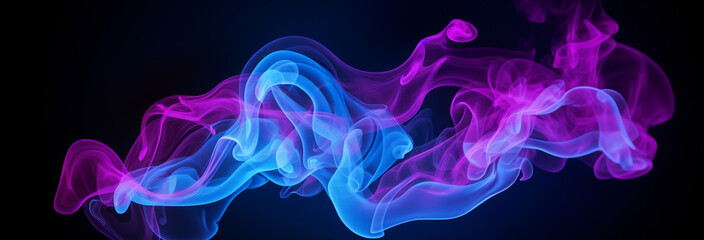 Colorful smoke on a black background.