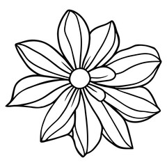 Hand drawn simple flower illustration