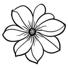 Hand drawn simple flower illustration