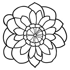Hand drawn simple flower illustration