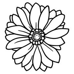 Hand drawn simple flower illustration