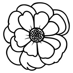 Hand drawn simple flower illustration