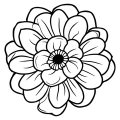 Hand drawn simple flower illustration