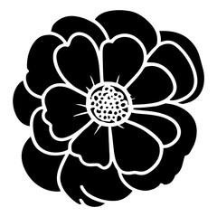 Hand drawn simple flower illustration