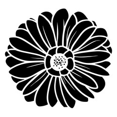 Hand drawn simple flower illustration