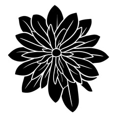 Hand drawn simple flower illustration