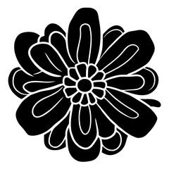 Hand drawn simple flower illustration