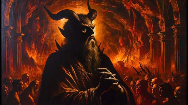 Satan, Satan in hell, Lucifer, Demon, Hell Demon, Asmodeus 