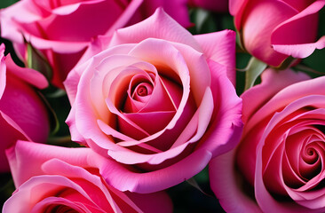 Fototapeta premium pink roses background. 