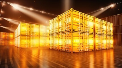 Modern accounting and warehousing of containers in large storage areas.