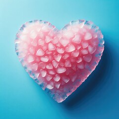 Sparkling Crystal Heart: Precious Gemstone Symbolizing Love and Romance in Shiny Elegance