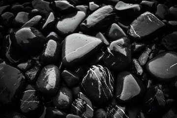 Black coal, rocks, stone textures background, monochrome abstraction. Rock Texture, Monochromatic...