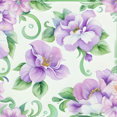 Lavender Elegance: Watercolor Floral Seamless Pattern