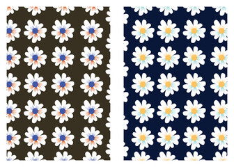 seamless flower based floral pattern vector design, seamless design, 