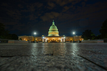 Capitol building. Washington DC. Capitol Building, Supreme Court, Washington monument. Magnificent Capitol stands tall. Neoclassical Capitol exudes power.