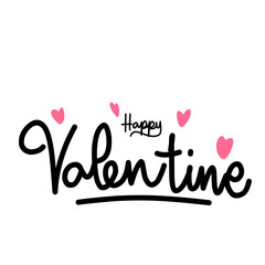 Fototapeta premium Happy Valentines Day typography